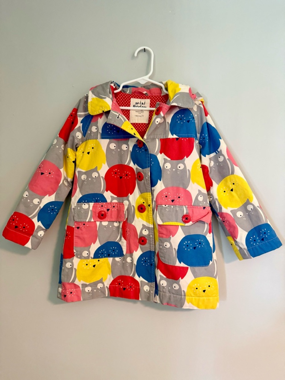 Mini Boden Girls Hooded Animal Print Jacket Size 4/5Y